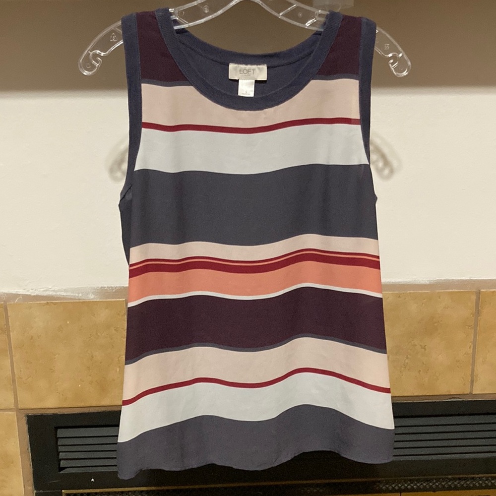 LOFT Women’s Striped Tank Top (size S)